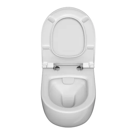 Инсталляция с унитазом VitrA Sento 9830B003-7212 комплект 4 в 1 с сиденьем микролифт безободковый цвет клавиши глянцевый хром