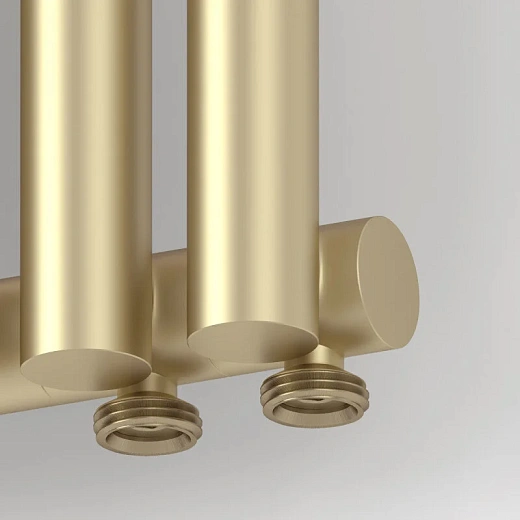 Радиатор трубчатый Сунержа Эстет-1 EU50, 3 секции, левое/правое нижнее подключение, цвет матовая шампань, 022-0310-5003/022-0311-5003