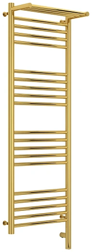 Полотенцесушитель электрический Сунержа Богема 3.0 1200 x 400 с полкой, ширина 43.2 см, высота 132.4 см, золото, L/R
