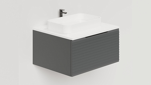 T600H1A Тумба под умывальник Salini TOUCH Н 60 Anthracite горизонтальная фрезеровка T600H1A Тумба под умывальник Salini TOUCH Н 60 Anthracite горизонтальная фрезеровка