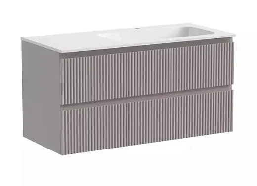 Тумба под раковину Sancos Snob R 100 см подвесная, правая, Doha Soft, SNR100RSM