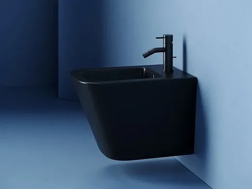 Биде Ceramicanova Union CN4010MB, подвесное, черное матовое, сантехфарфор