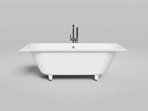 Ванна Salini Ornella Axis 103413GF, 170 х 75 см, из искусственного камня S-Sense, цвет белый, покраска по RAL полностью