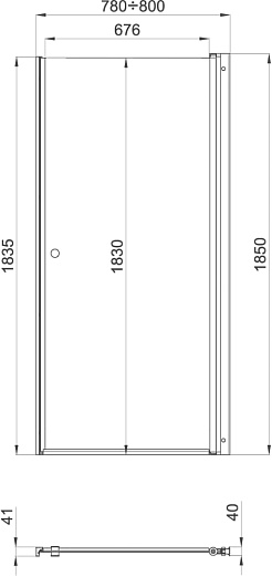 Душевая дверь Тритон Уно 80x185 Душевая дверь Тритон Уно 80x185