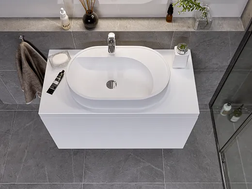 Умывальник накладной Madera Luna 58х36см искусственный камень, 4627173210751