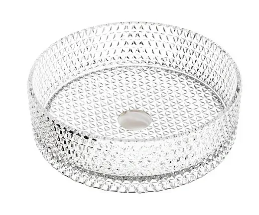 Умывальник Ceramicanova Cristal CN6062 36см стекло прозрачный, CN6062