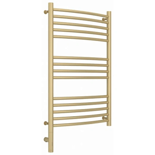 Полотенцесушитель электрический Сунержа Богема 3.0, высота 80 см, ширина 50 см, диммер слева/справа, цвет матовая шампань, 022-5802-8050/022-5803-8050