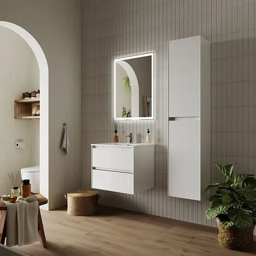 Тумба под раковину Sancos Cento CN60W 60, подвесная, белый глянец