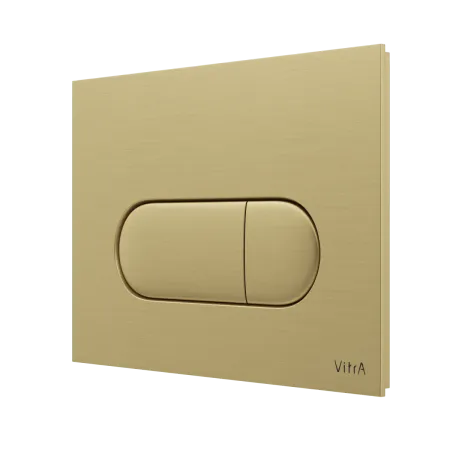Кнопка смыва для инсталляции VitrA Root Round 740-2225 двойной смыв, брашированное золото, 740-2225