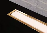 Душевой лоток Pestan Confluo Premium White Glass Line 300 Gold, 13100119