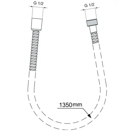 Шланг для душа 1350 мм Ideal Standard IDEALRAIN пластиковый, BG135AA