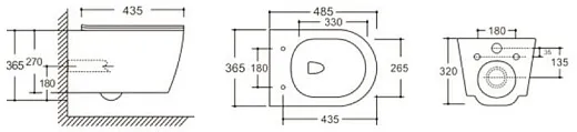 Унитаз подвесной CeruttiSPA Sella Aria MBF CT10016