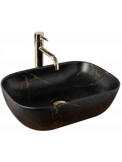 Умывальник Rea Belinda Black Marble Matt 46.5х33,5, REA-U8908