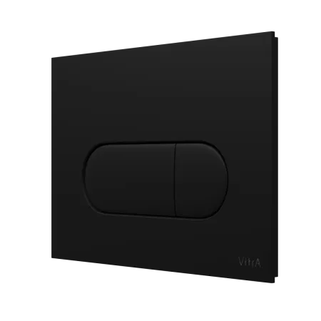 Кнопка смыва для инсталляции VitrA Root Round двойной смыв, матовая черная, 740-2211