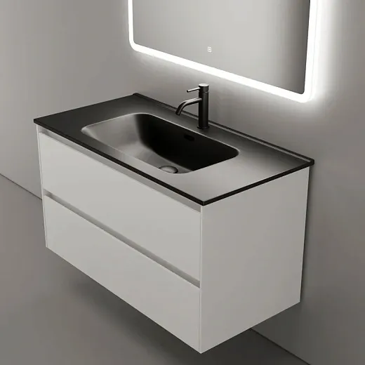 Тумба под раковину Sancos Cento CN90W 90, подвесная, белый глянец
