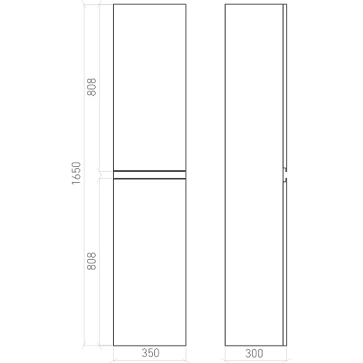 Пенал подвесной Айсберг SARGAS 35 Uni, УЛЬТРА белый глянец , LS-TCAB-35-101