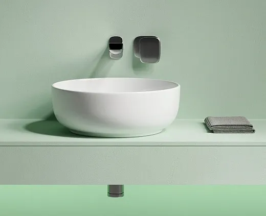 Умывальник Ceramicanova Taycan CN12003 37.5см сантехфарфор накладной белый, CN12003