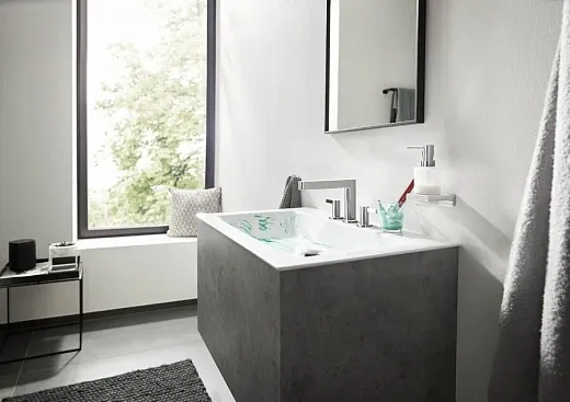 Дозатор для жидкого мыла Hansgrohe AddStoris, цвет держателя белый матовый, 41745700