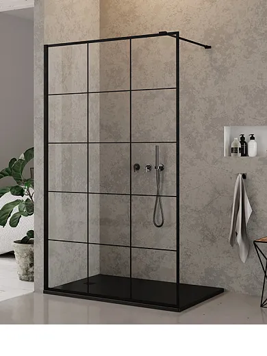 Душевая перегородка walk-in New Trendy NEW MODUS BLACK 90x200 (var 8)