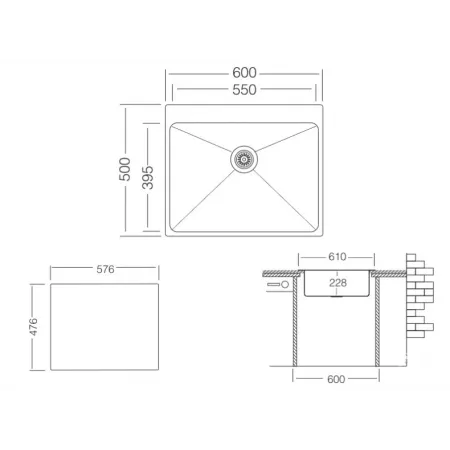Мойка ZORG ZRE 6050