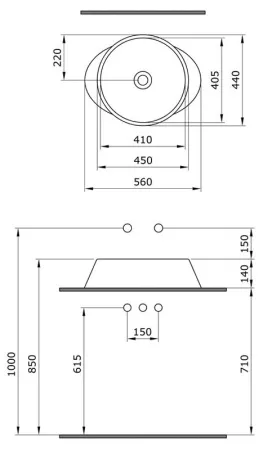 Раковина Bocchi Capri 1010-025-0125, кофейная