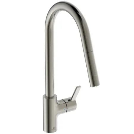 Смеситель для кухонной мойки Ideal Standard GUSTO BD416GNс высоким трубчатым вытяжным изливом R-типа