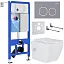 Комплект инсталляции с унитазом 6 в 1 Roxen StounFix Dual Fresh 966426 (состоит из: 710200, Santi 410280DG, 530135-01X)