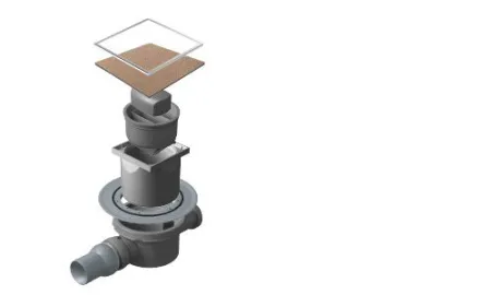 Точечный трап Pestan Confluo Dry 2 Ceramic 10x10 with flange, 13000330