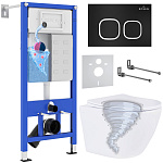 Комплект инсталляции с унитазом 6 в 1 Roxen StounFix Dual Fresh 968377 (состоит из: 710200, Santi 410280B, 530205-01)