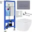 Комплект инсталляции с унитазом 6 в 1 Roxen StounFix Dual Fresh 966774 (состоит из: 710200, Caspia 410280DG, 530185-02)