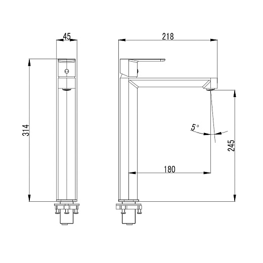 AQM6614BG AQUAme Parma Смеситель для раковины однорычажный, Brushed gold AQM6614BG AQUAme Parma Смеситель для раковины однорычажный, Brushed gold