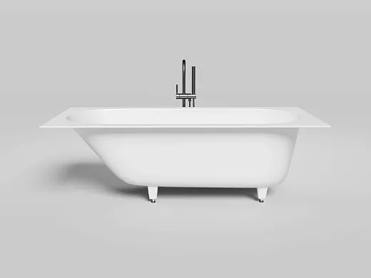 Ванна Salini Ornella 102312GF, 180 х 80 см, из искусственного камня S-Sense, цвет белый, покраска по RAL полностью