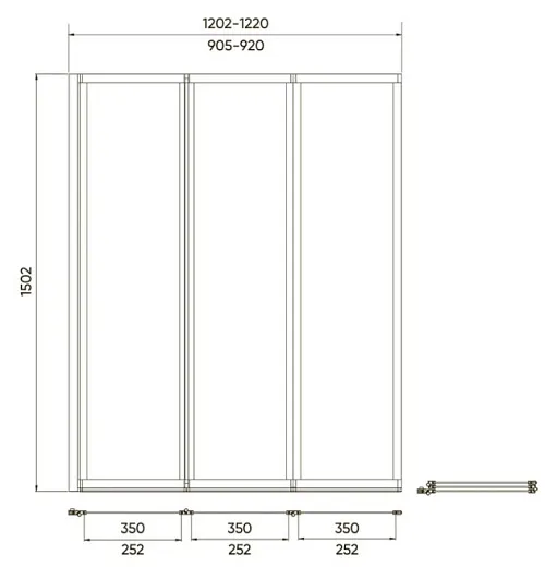 Душевая шторка Veconi Palau PL-73L 90x150 левая