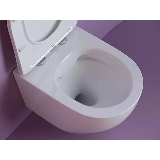Подвесной унитаз Ceramicanova Uno CN11001, безободковый, сиденье c микролифтом, цвет белый, сантехфарфор