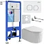 Комплект инсталляции с унитазом 6 в 1 Roxen StounFix Dual Fresh 968265 (состоит из: 710200, Santi 410280W, 530200-01)