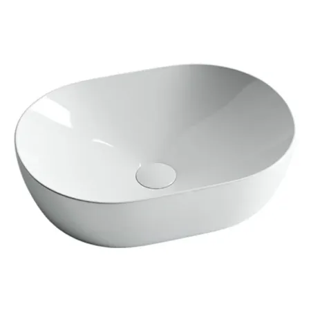 Умывальник Ceramicanova CN5010 48х35х13см накладной овальный без перелива, CN5010