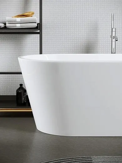 Ванна акриловая Sancos 170 х 80 см, овальная, белый, FB01