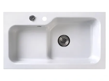Мойка кухонная Belux SG-REC-HALF-8045 Белый кварц, 4810924266606