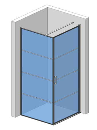 Душевой уголок AQUAme AQM5215-RH-9 90х90х195 Душевой уголок AQUAme AQM5215-RH-9 90х90х195