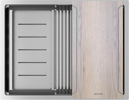 Кухонная мойка Paulmark Next Multi Sink 58 Uni PM785845-BS брашированная сталь
