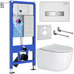 Комплект инсталляции с унитазом 6 в 1 Roxen StounFix Dual Fresh 964605 (состоит из: 710200, Glass 430280W, 530160-01) Комплект инсталляции с унитазом 6 в 1 Roxen StounFix Dual Fresh 964605 (состоит из: 710200, Glass 430280W, 530160-01)