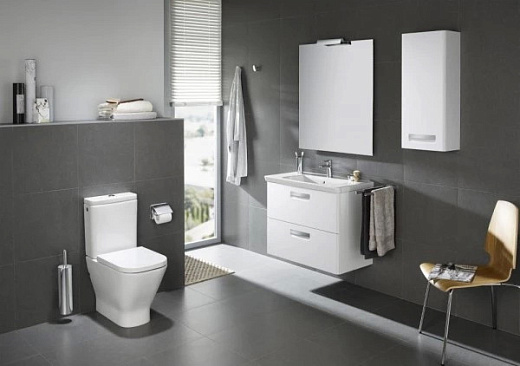 Тумба с умывальником Roca The Gap Original 70 см, белый глянец