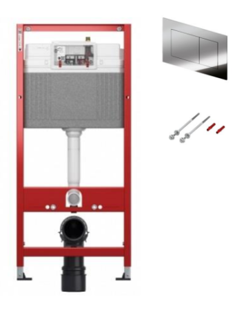 Система инсталляции для унитазов Tece TECEbase kit 9 400 412 4 в 1 с кнопкой смыва