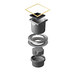 Точечный трап Pestan Confluo Standard Vertical Black Glass Gold, 13000166 Точечный трап Pestan Confluo Standard Vertical Black Glass Gold, 13000166