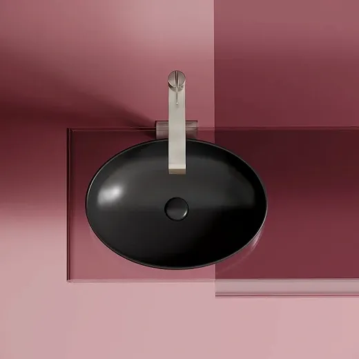 Раковина Ceramicanova Element CN6056MB, 50 см, сантехфарфор, цвет черный матовый