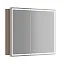 Зеркальный шкаф Sancos Mirror MI100EG, 100 см, с подсветкой, цвет дуб галифакс натуральный