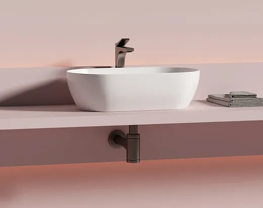 Умывальник Ceramicanova Twist CN12001 50см сантехфарфор накладной белый, CN12001