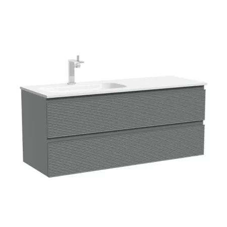 Тумба под раковину Sancos Folk FL120LES, 120 см, подвесная, Ergraut soft, левая