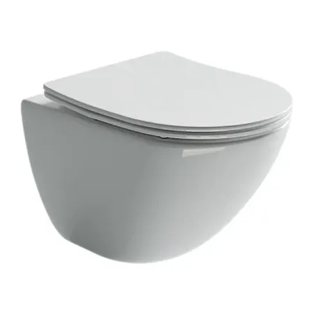 Подвесной унитаз Ceramicanova Mono Rimless CN1905 безободковый, с сиденьем Soft Close, сантехфарфор