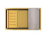 Кухонная мойка PAULMARK NEXT-MULTI SINK 74 UNI PM787445-BG (золото/брашированное золото)
